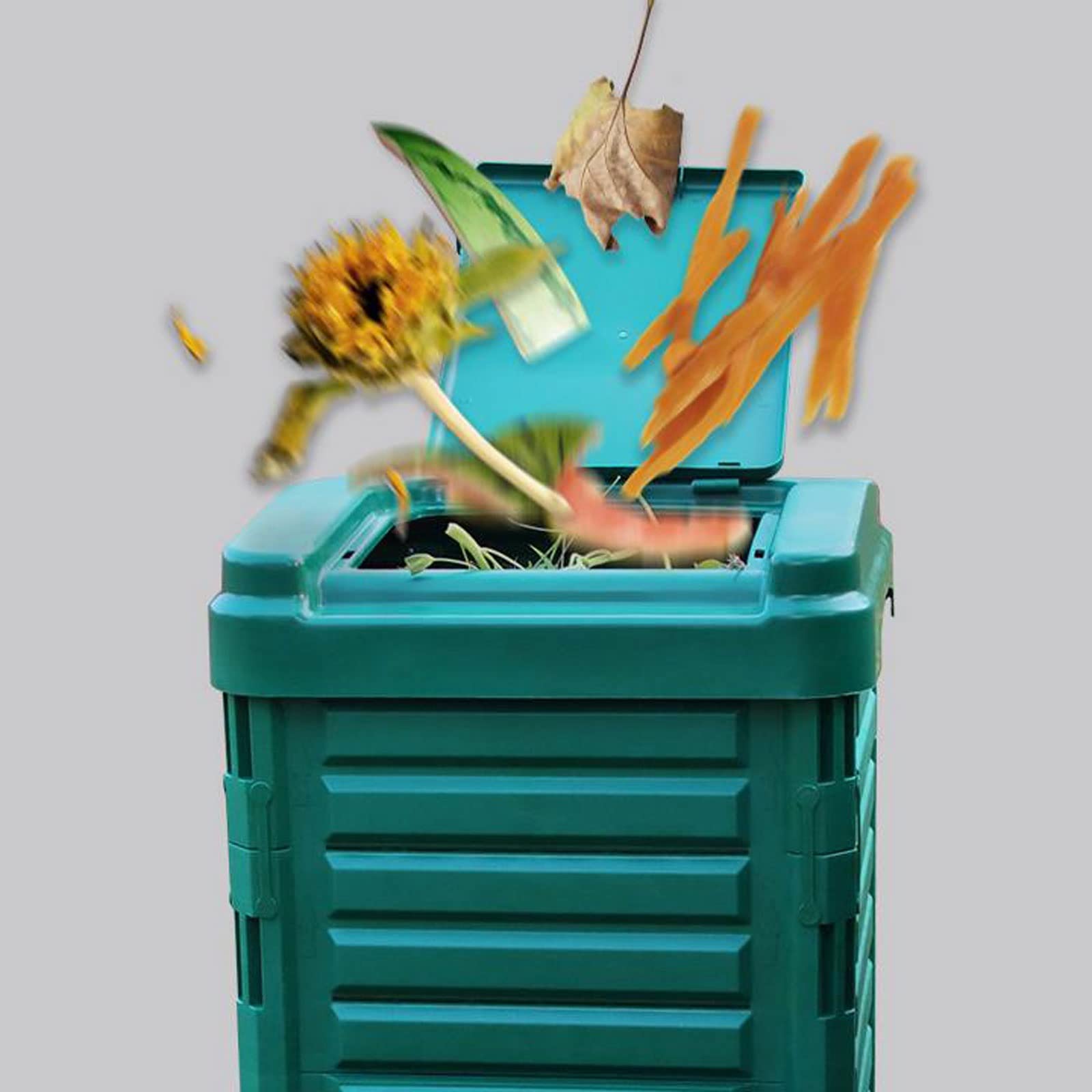 Marnowanie żywności Kompostownik ogrodowy Duży kompostownik zewnętrzny do tworzenia żyznej gleby Odpadki kuchenne Kompostowanie odpadów organicznych w ogrodzie(Green)