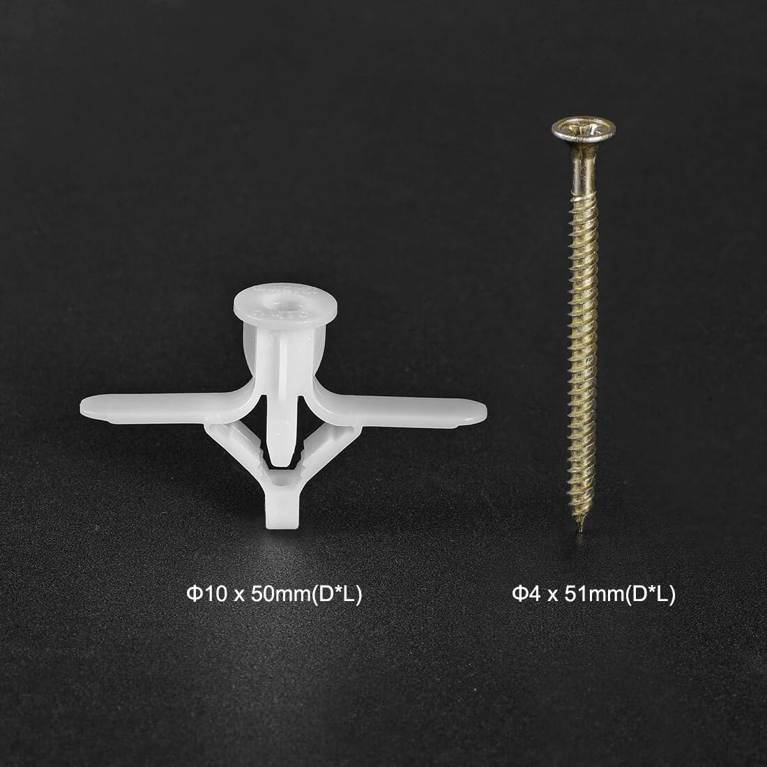 Concrete Tube, 15pcs 10mm x 50mm Plastic Drywall Hollow Wall Anchors Expansion Pipe White for Home Garden DIY Application