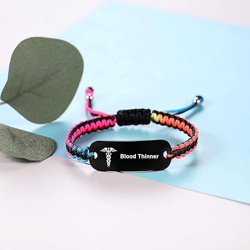Miniatura 5 de Pulseras de alerta médica para mujeres y hombres  Pulsera de identificación médica para hombres  Pulsera de conciencia de enfermedades de alerta