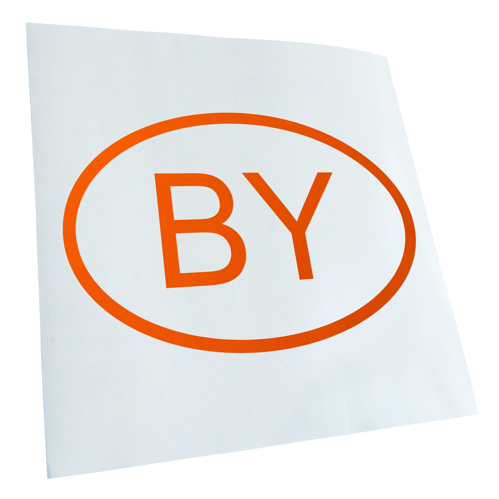 Kiwistar - Car Sticker - Orange - 50 x 33 cm Belarus BY - Rear Window Car Sticker Weatherproof for Car Truck Moped Truck - Sticker Exterior Self-Adhesive Tuning Accessories for Window Vehicle Window