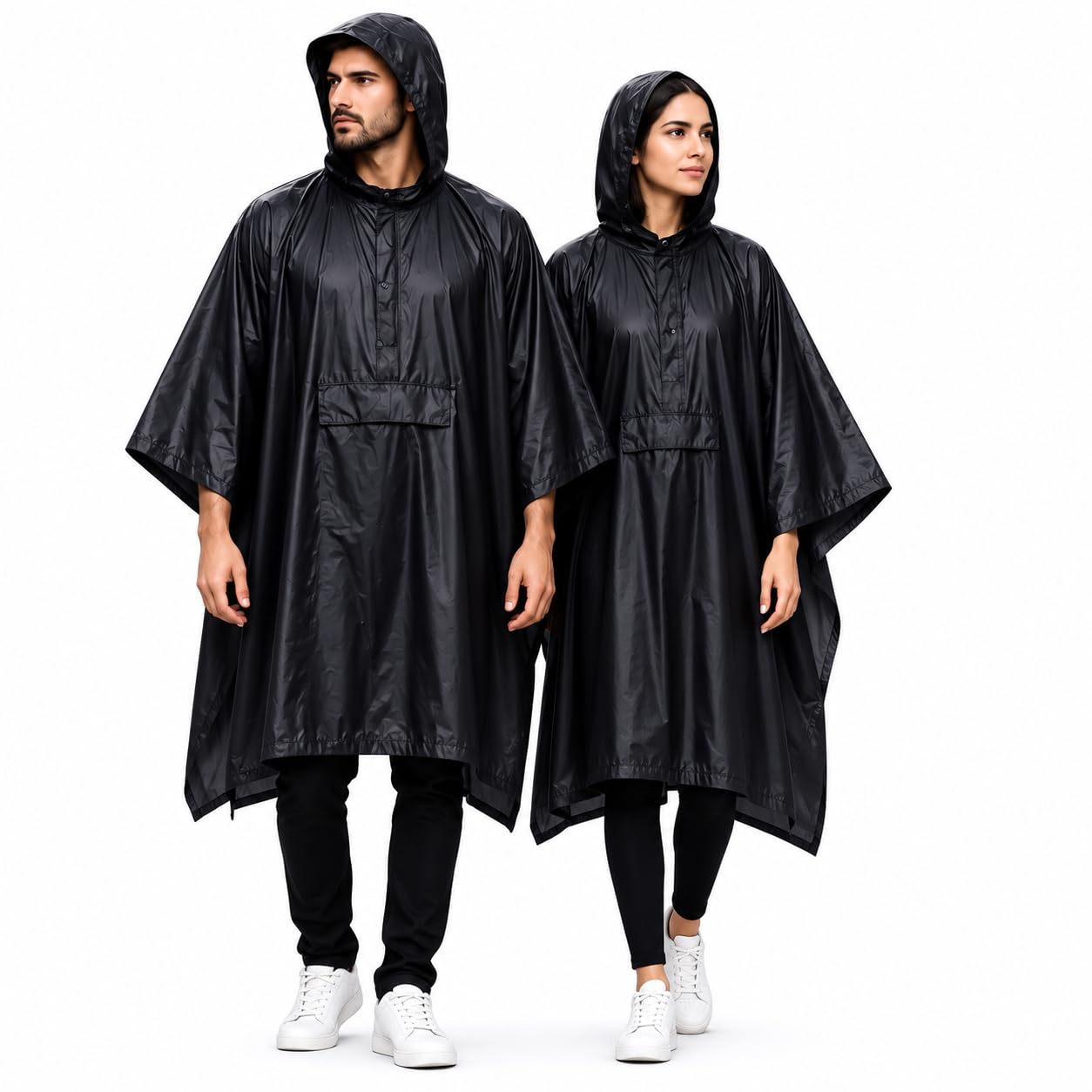 Premium Waterproof Rain Poncho with Hood for Men & Women | Reusable Lightweight EVA Raincoat | Foldable Rain Wear for Travel, Camping, Hiking & Outdoor Activities-picture-30