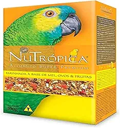 NuTrópica Farinhada Papagaio com Mel, Ovos e Frutas - 300 g