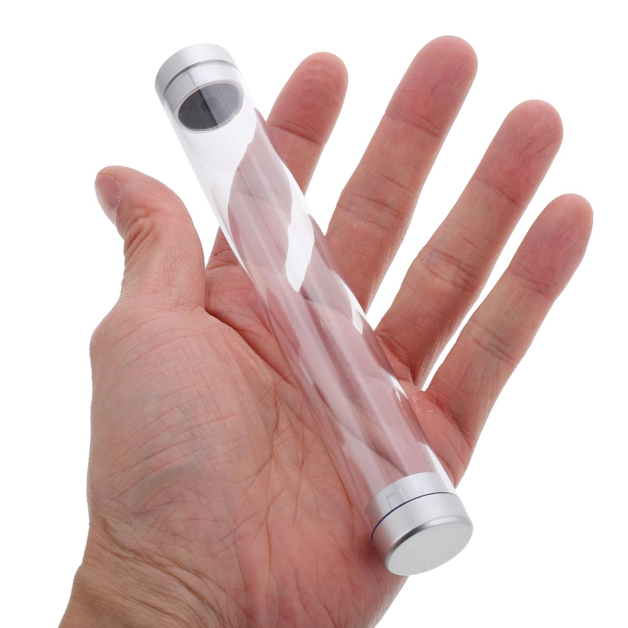 VALICLUD Eyelash Tweezers Storage Tube Case Clear Plastic Organizer for Beauty Tools Travel Holder with Cap Compact Space-Saving Design - Image 3