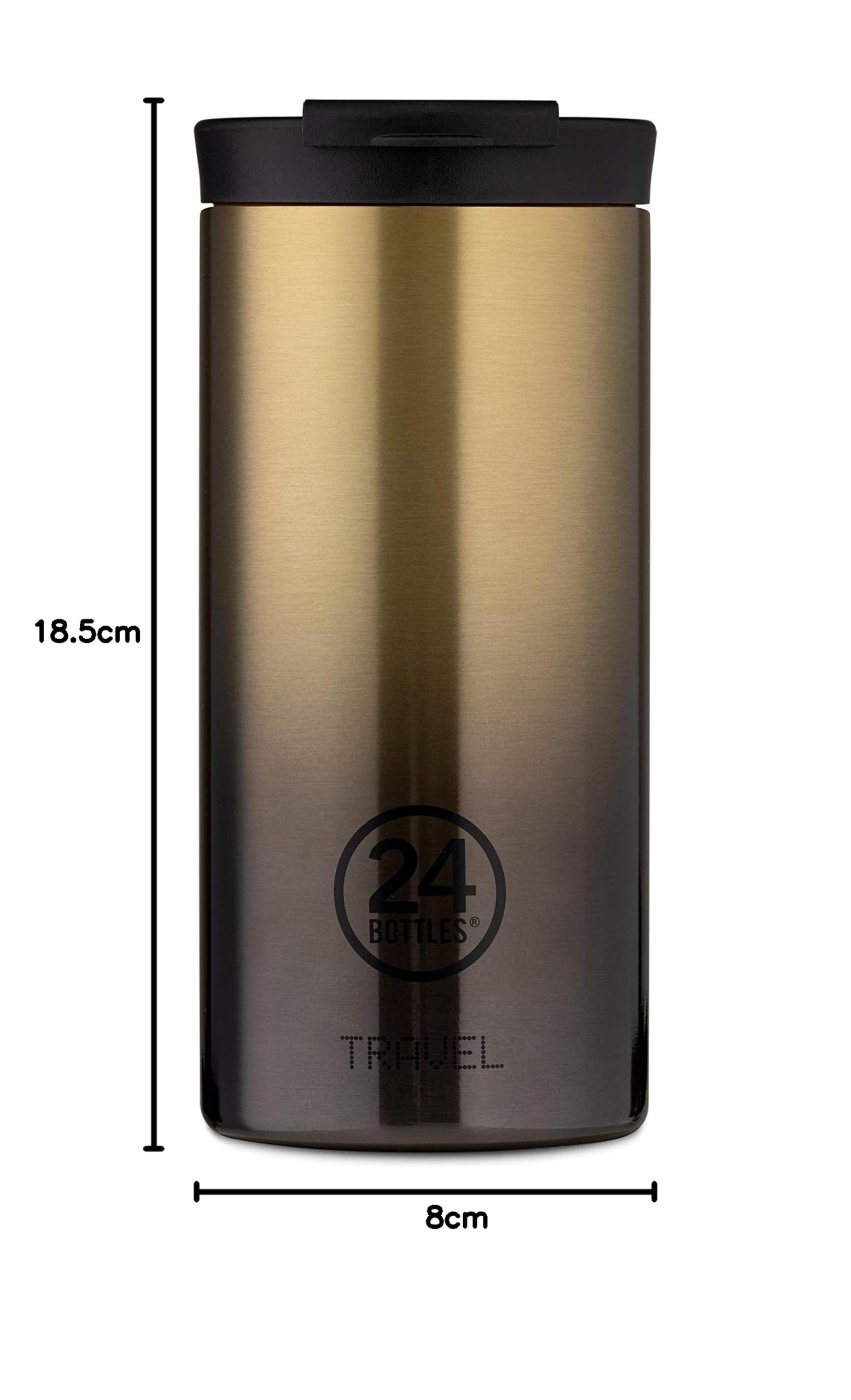 24 Bottles Produktattribut in Isolierter Coffee to go Becher 'Travel Tumbler Glow' aus Edelstahl 600 ML, Farbe:Skyglow
