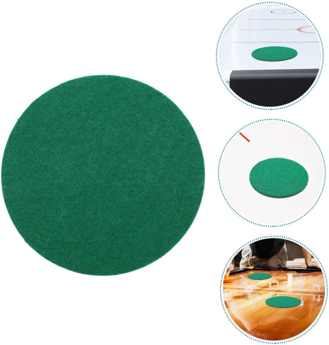 Kisangel Replacement Air Hockey Mallet Pads Green Felt Stickers for Enhanced Striking Power Durable Goal Handles