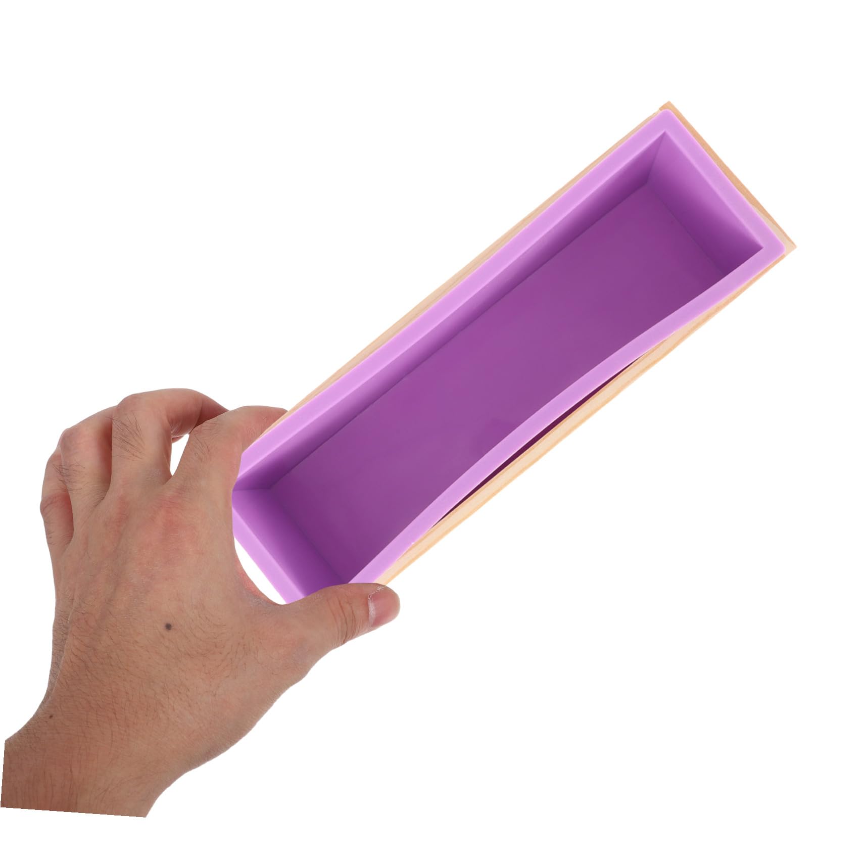 GLEAVI Molde De Madera Para Tostadas Con Tapa Molde Antiadherente Para Hornear Pan De Masa Madre Multiusos Para Pasteles y Jabón De Silicona Cocina