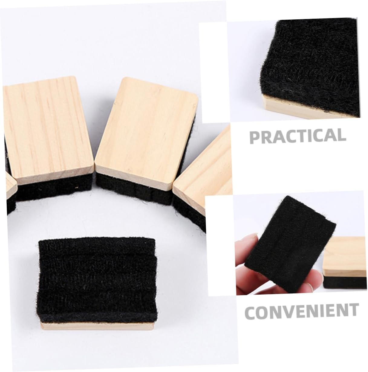 10PCS Mini Chalkboard Erasers Small Portable Whiteboard Cleaners Non-Marking Felt Blackboard Erasers for Classroom and Office Teaching Supplies
