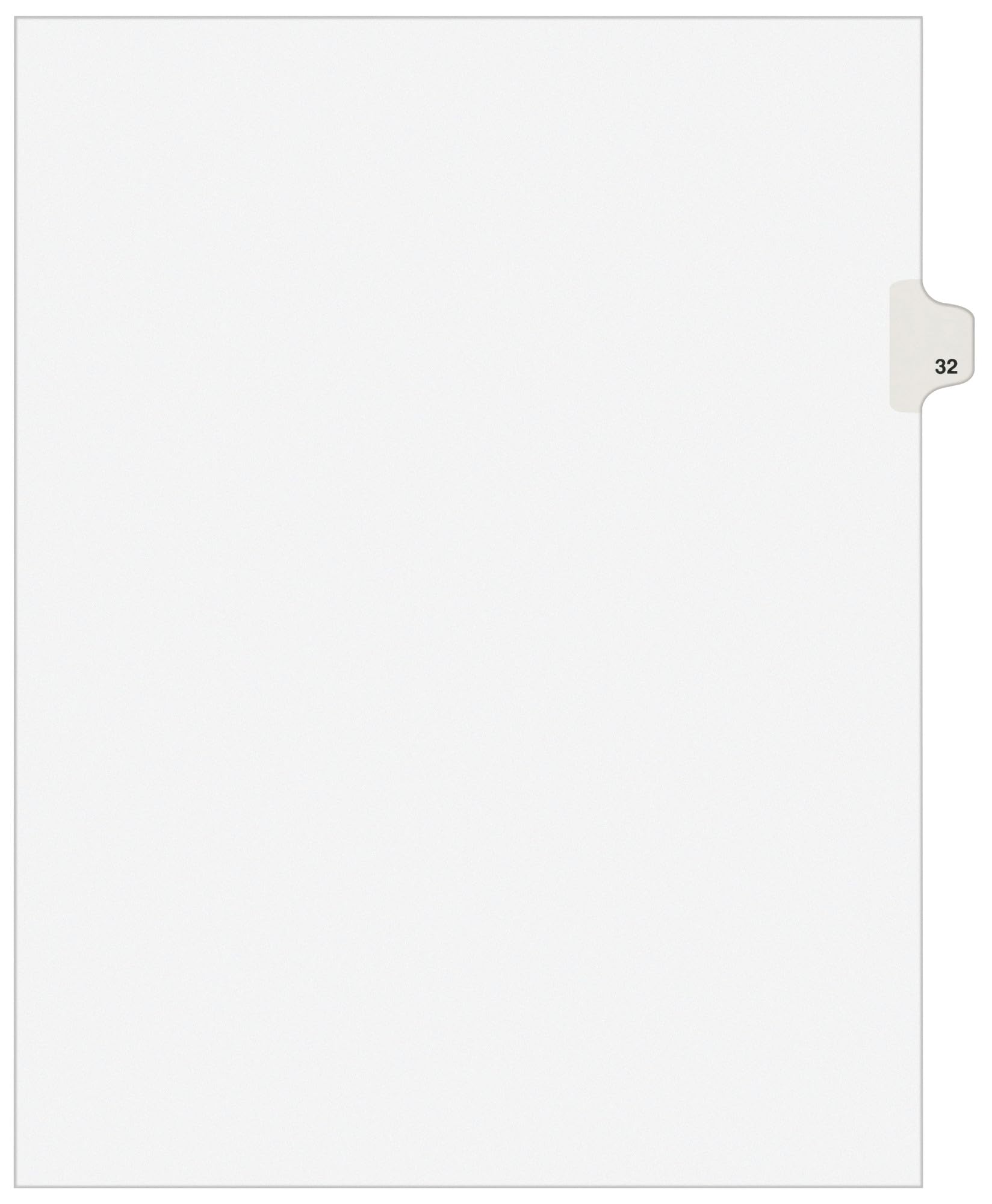 Avery Legal Dividers, Premium Individual Tab Titles, Letter Size, Side Tabs, 32, Pack of 25 (01032)