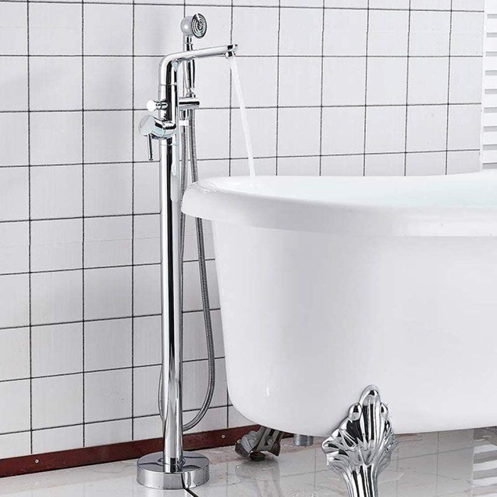 Robinetterie de sol anti-éclaboussures pour baignoire îlot avec douche