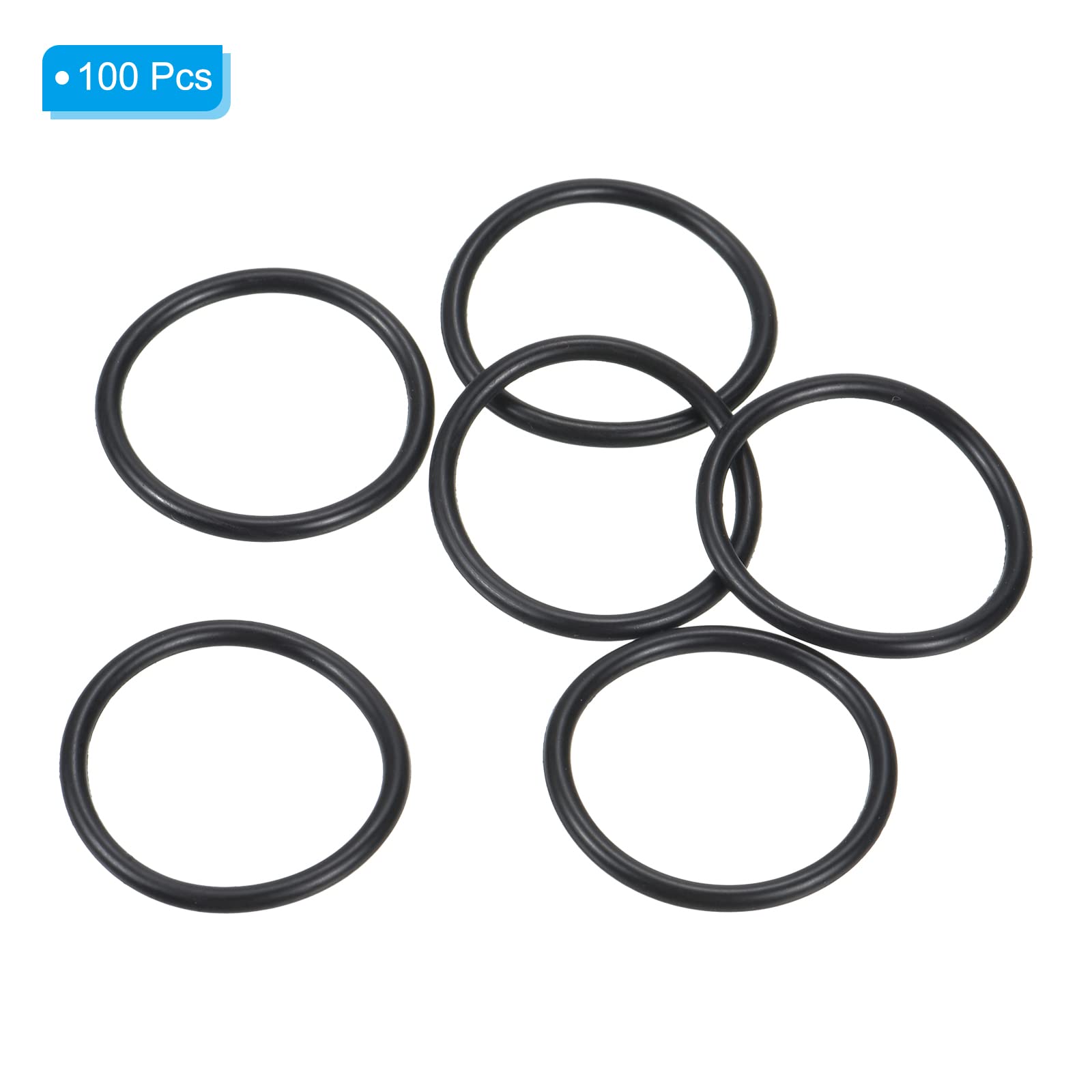 PATIKIL Nitrile Rubber O-Rings 30mm OD 26mm ID 2mm Width, 100 Pcs Metric Sealing Gasket for Faucet Plumbing Automotive Repair Black - Image 3
