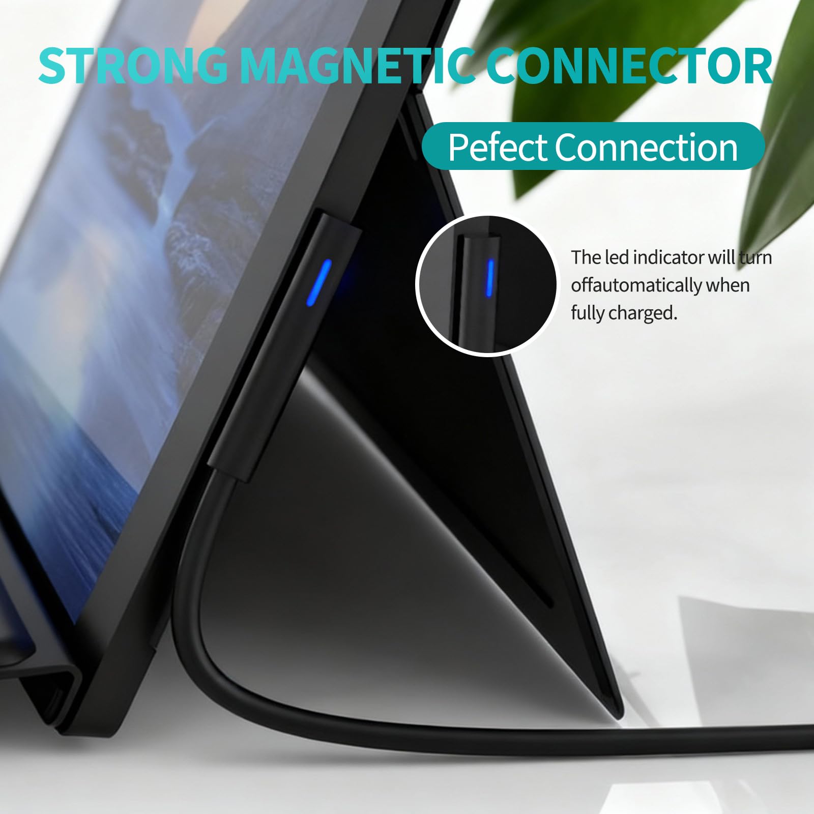 aceyoon Kabel ładujący 65 W do Microsoft Surface Pro 11/10/9/8/7+/7/6/5/4/3/X, 15 V 4 A, kompatybilny z laptopem Surface 7/6/5/4/3/2, do Surface Go 4/3/2, do Surface Book 3/2/1