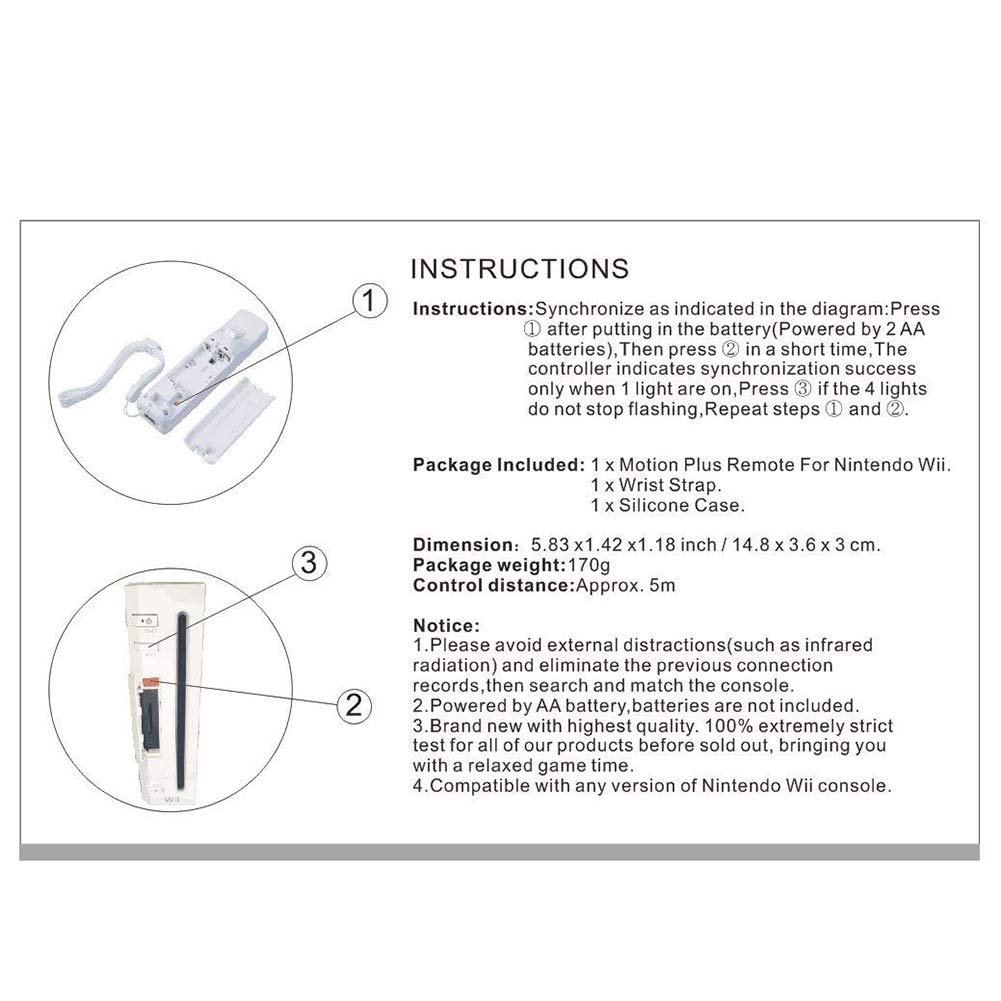 ameego GN-009RN DB Unique design Wireless Remote controller & Nunchuck Controller with Silicon Case and Wrist Strap for Nintendo Wii & Wii U & Mini Wii (Design-B Black)