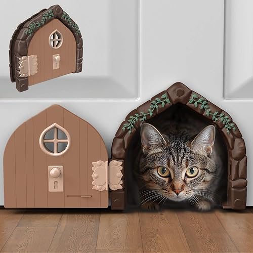 Fairy Puerta interior para mascotas  Puerta grande para gatos de hasta 20 libras, duradera y versátil puerta interior para gatitos para núcleo