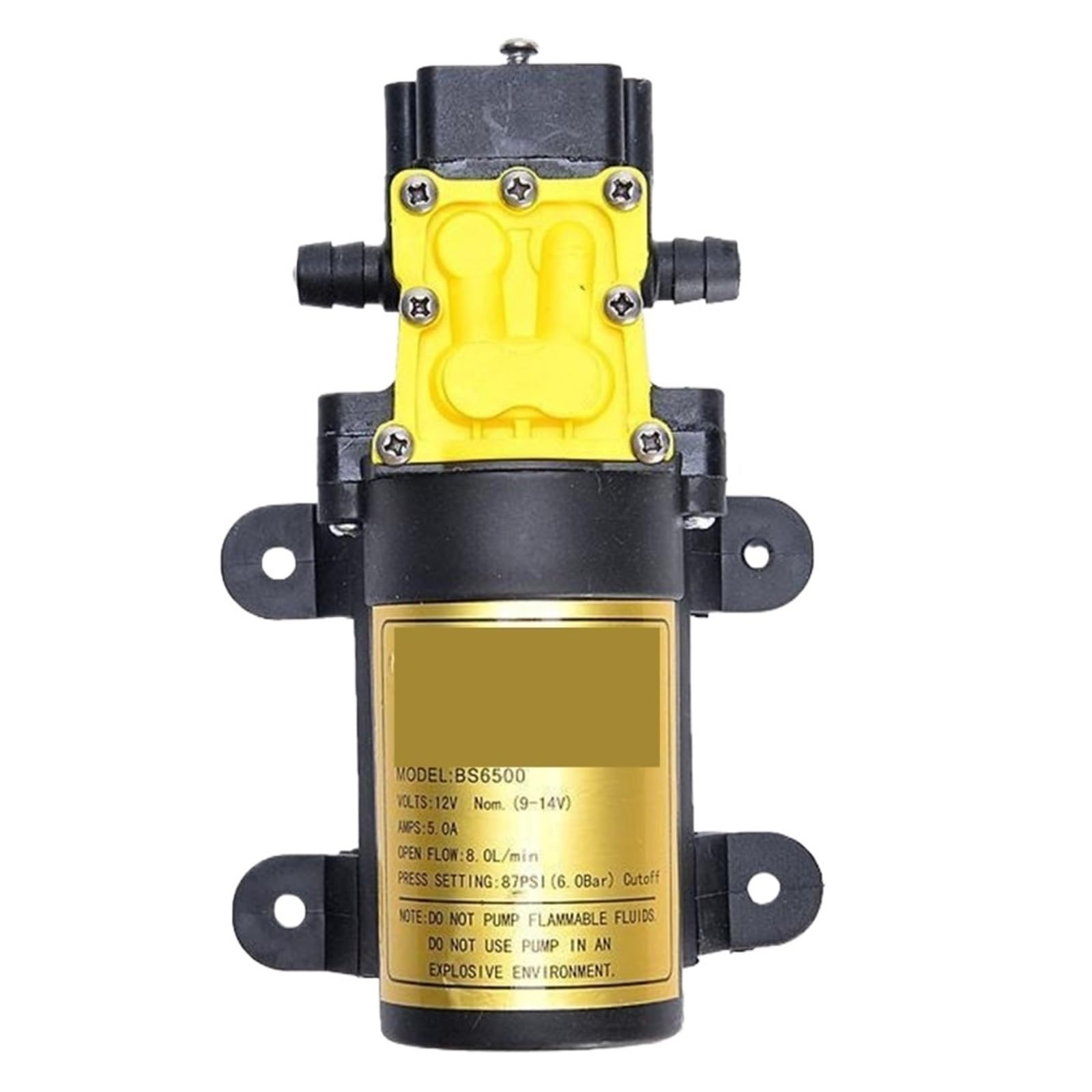 Cczrd Reflux-8L 12V Agricultural Electric Spray Water Pump Small High-Pressure Spraying Self-Priming Diaphragm Pesticide Smooth Operation Flow Steady Reliable(Reflux-8L)