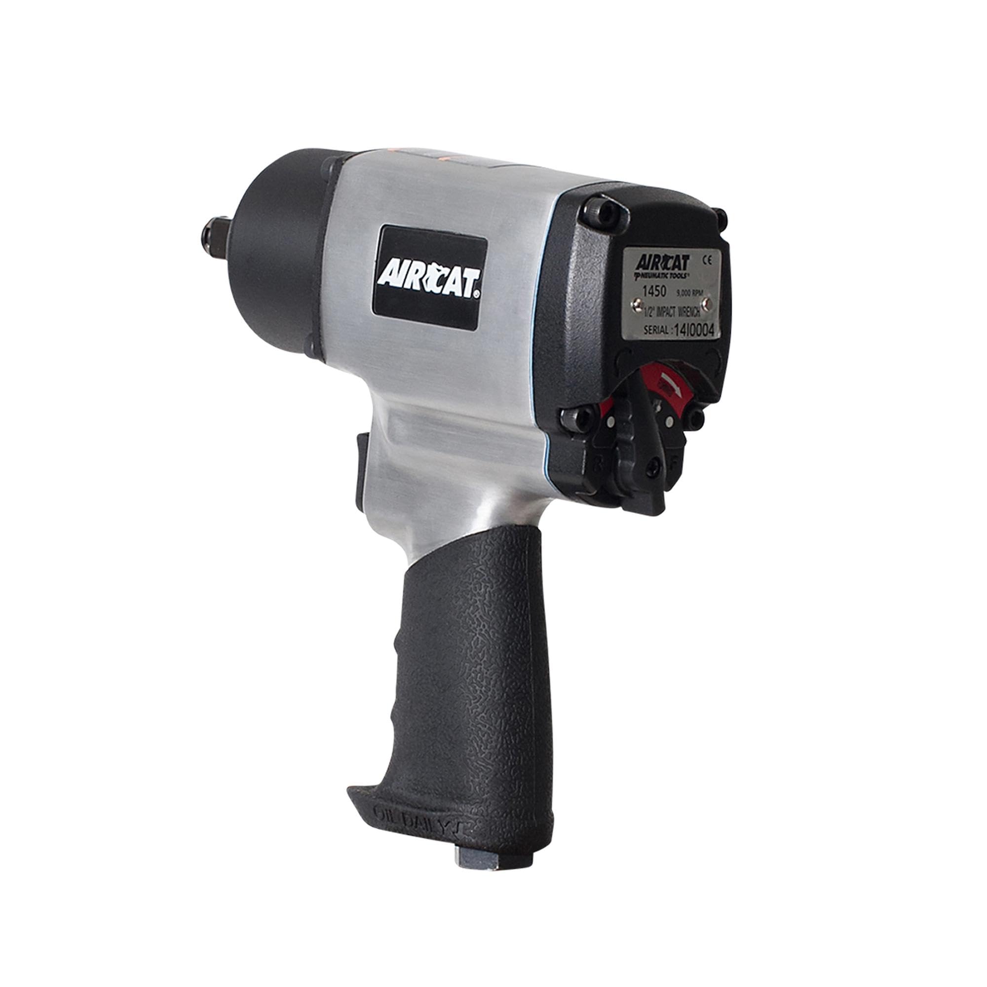 Aircat Silver Pneumatic Tools 1450: 1/2-Inch Impact Wrench 1,000 Ft-Lbs Of Torque - Standard Anvil