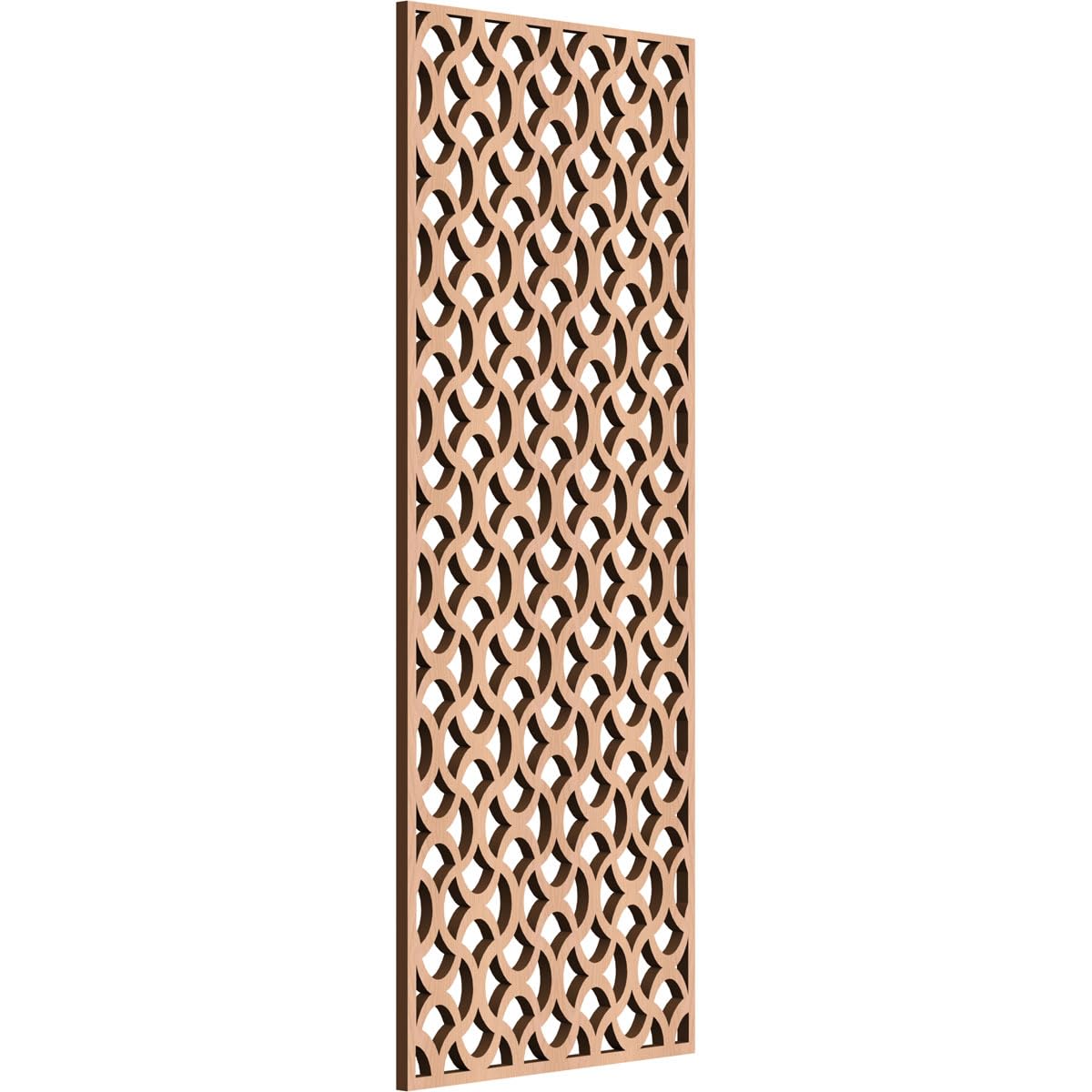 Resort Decorative Pierced Fretwork Wood Wall Panels, 9 3/8"W x 24 3/8"H x 1/4"T, Alder