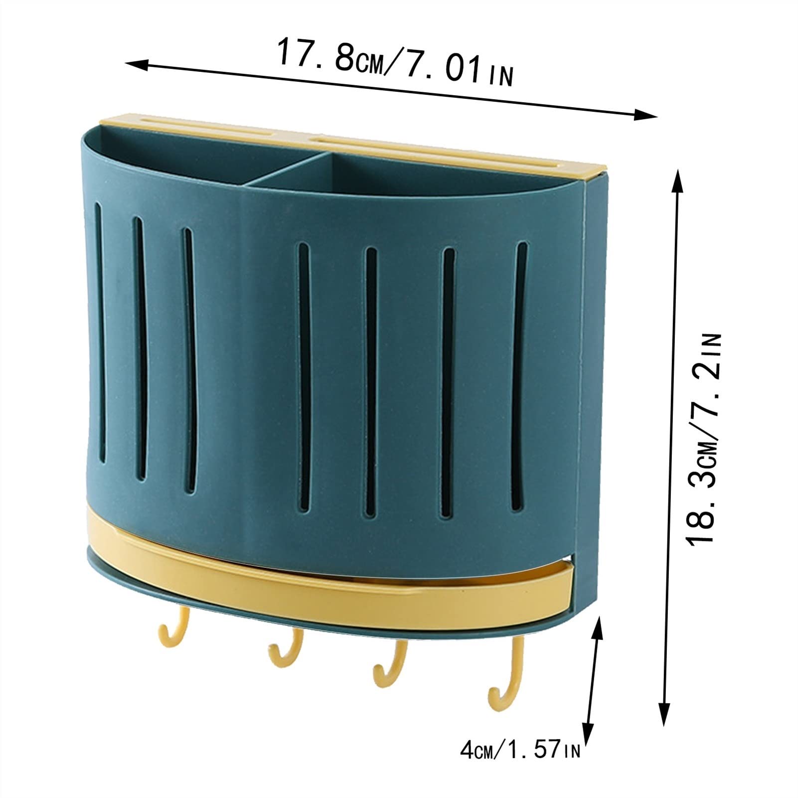 Porta Utensilios Cuchara Palillos Horquilla Caja de Almacenamiento Rack multifunción Cubiertos de Cubiertos Cocina encimera Caja de Cubiertos Titular Soporte de Utensilios Cocina(Color:C)