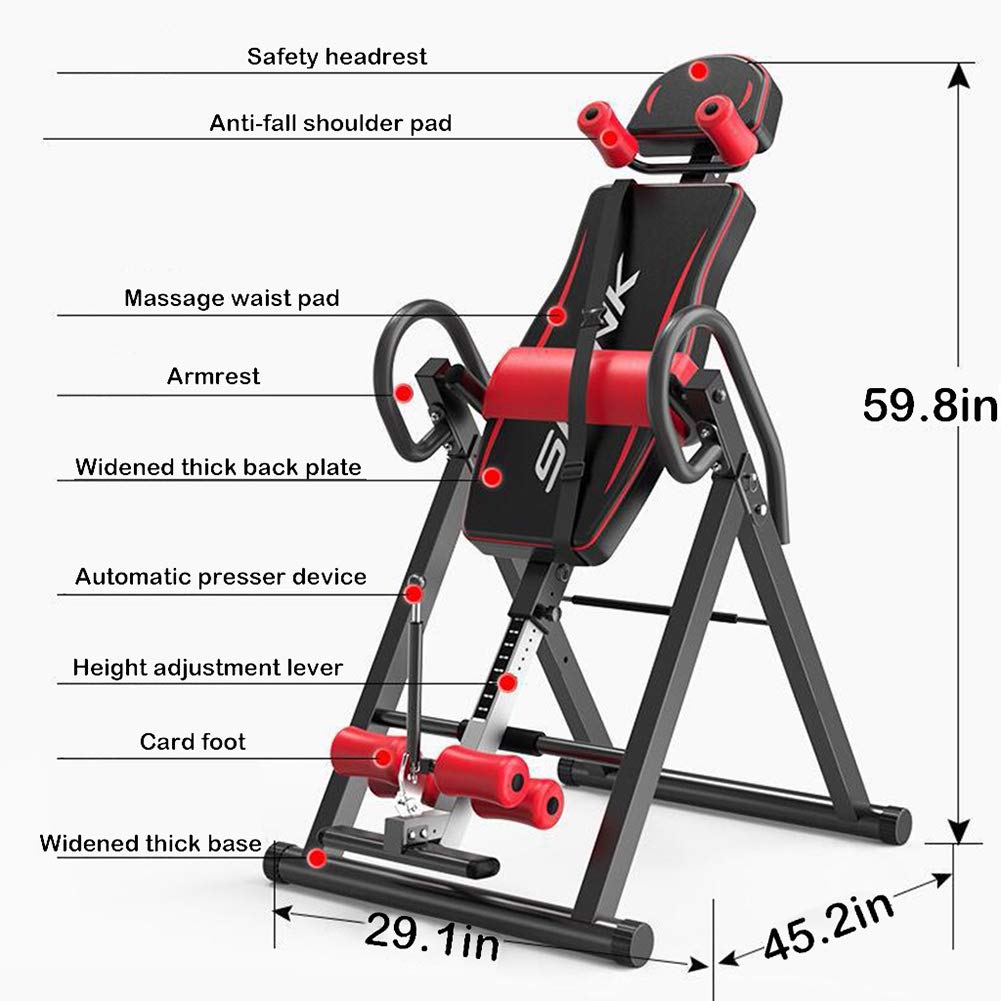 Mesa de inversión, máquina Invertida, Dispositivo eléctrico doméstico de elevación al revés, artefacto de Estiramiento del Cuerpo Humano, Equipo de Fitness de tracción de piernas y Disco