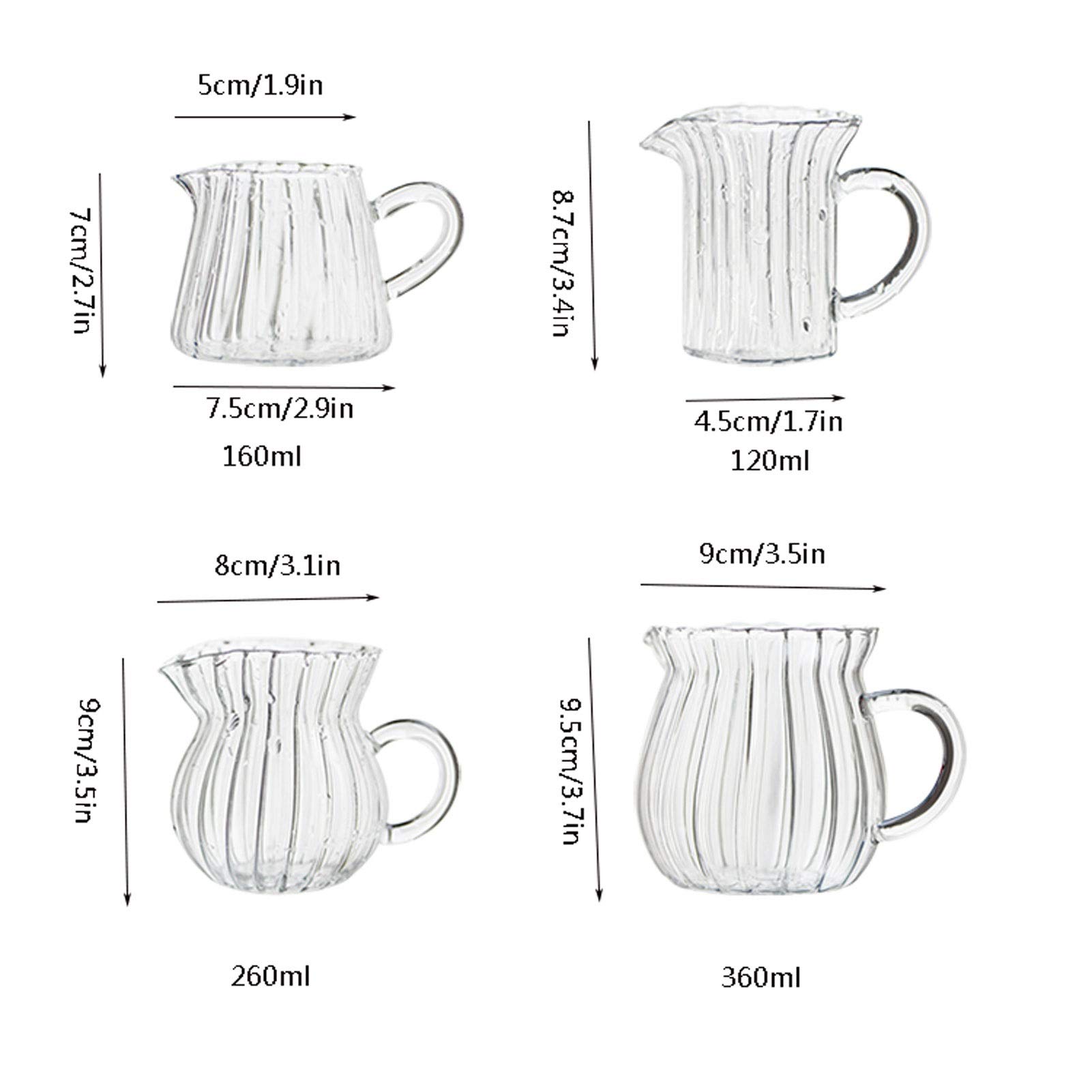 Salsa Salsa Bote Hogar Tetera De Vidrio Resistente Al Calor Lata De Bebida De Jugo De Fruta Diaria Jarra De Leche De Café Británico Taza De Leche Calentada Por Microondas, Adecuado Para Cafés Familia