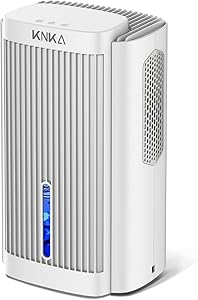 KNKA Dehumidifier, Electric Dehumidifier, 1.1L, Room Dehumidifier Under 28dB for Apartment, Bathroom, Basement, with Auto …