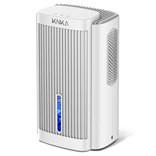 KNKA Luftentfeuchter, Luftentfeuchter Elektrisch, 1,1 l, Raumentfeuchter unter 28dB für Wohnung, Badezimmer, Keller, mit Automatischer Abschaltung und Schlafmodus, Farbiges Nachtlicht (Weiß) - Amazon product rated Grade A