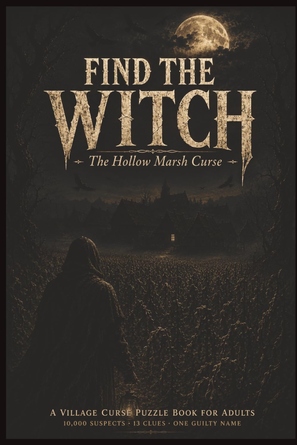 Find the Witch: The Hollow Marsh Curse: A Village Curse Mystery Puzzle Book for Adults | 10,000 Suspects, 13 Clues, One Guilty Witch