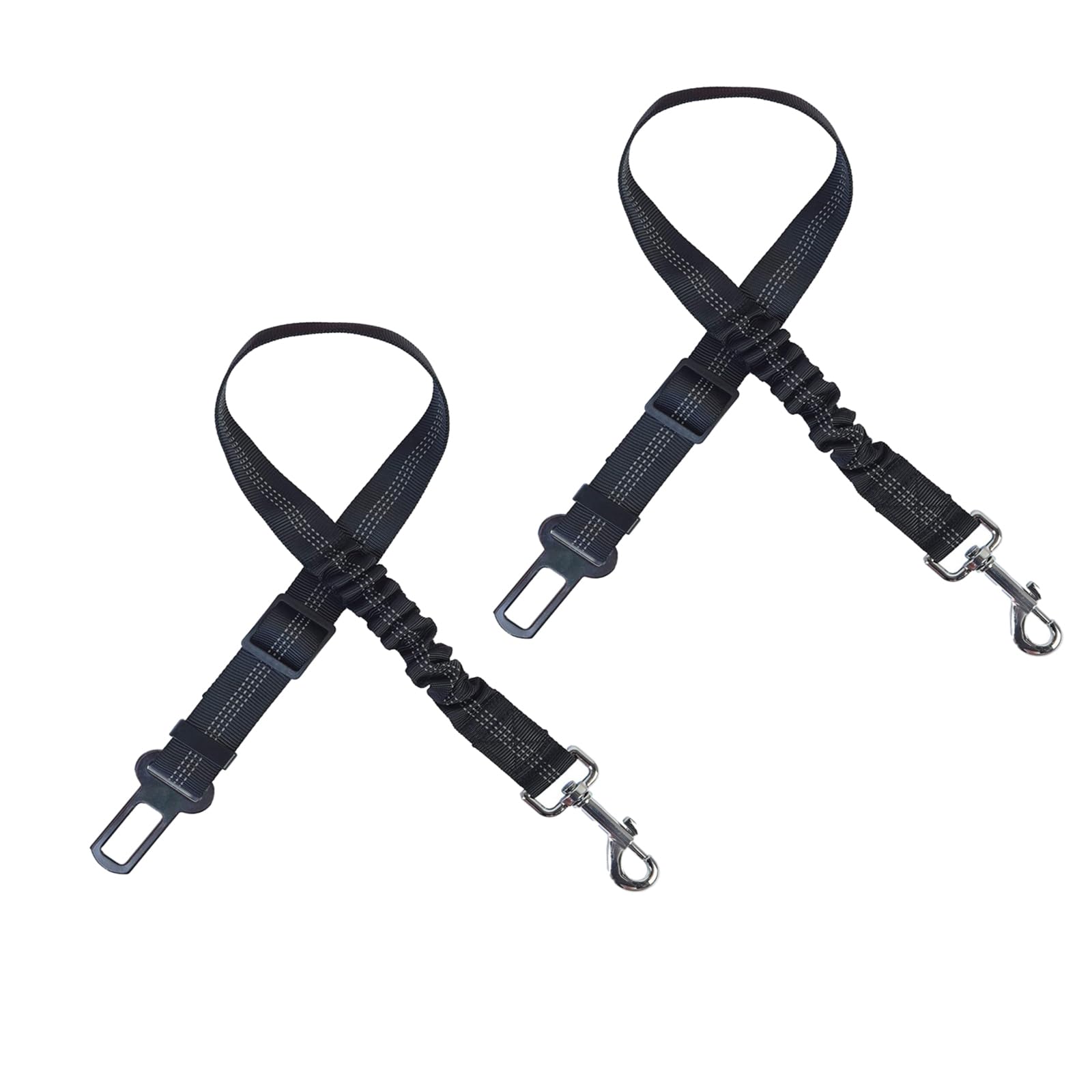 2 Pack Pet Dog Seat Belt Car for Audi A1 GB Sportback 2018-2024,Dog Car Harness Seatbelt Adjustable with Elastic Bungee Buffer,Nylon Pet Seatbelt,A/Black