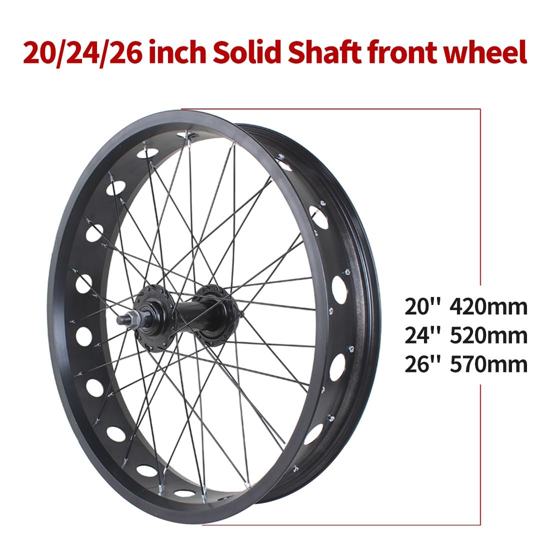 Amazon.co.jp: 20/24/26インチ ファットタイヤバイク フロントホイール