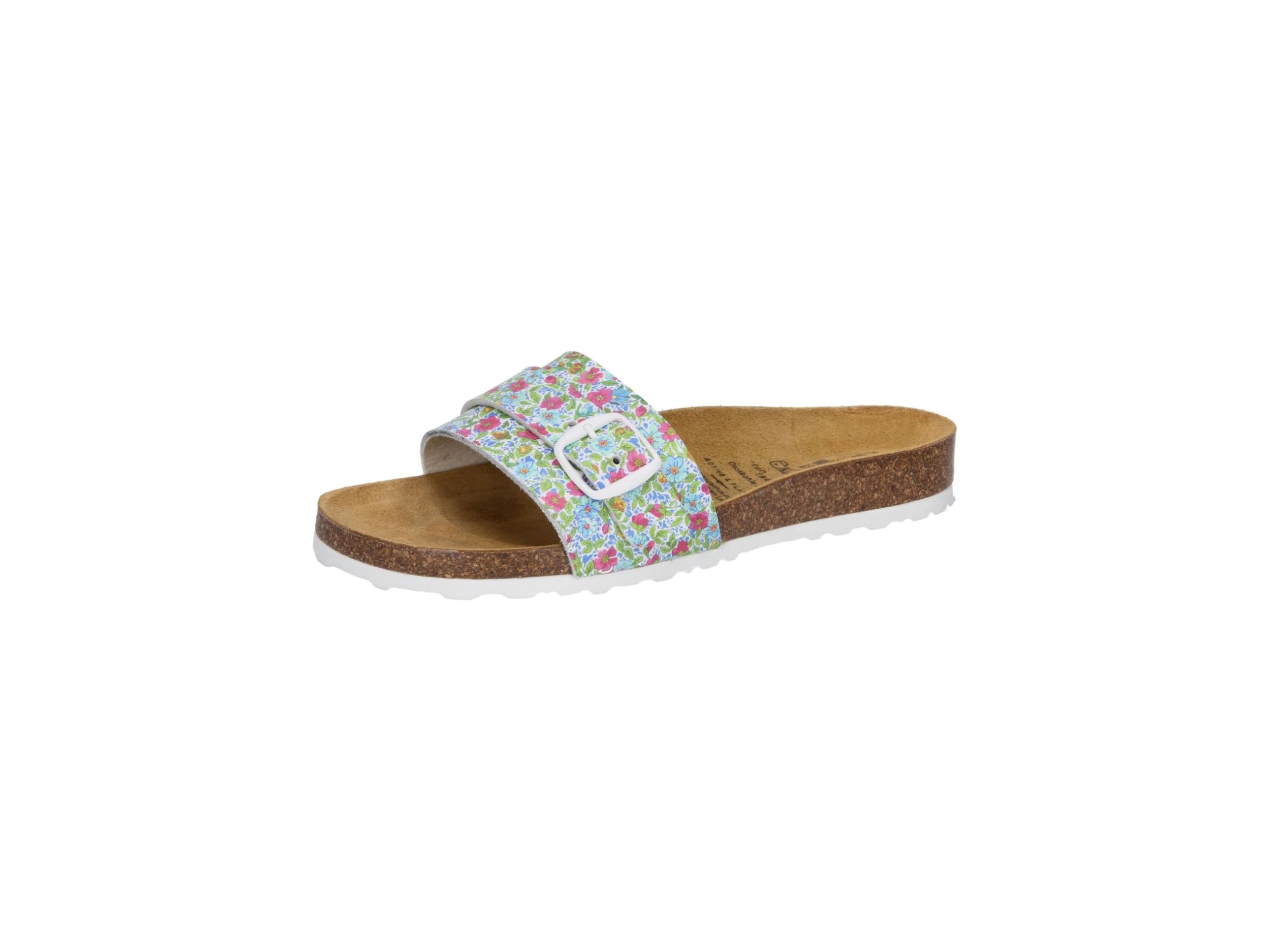 Lico Women's Bioline Solveig Mules, White/Colourful, EU 42, Bright White, 9 UK