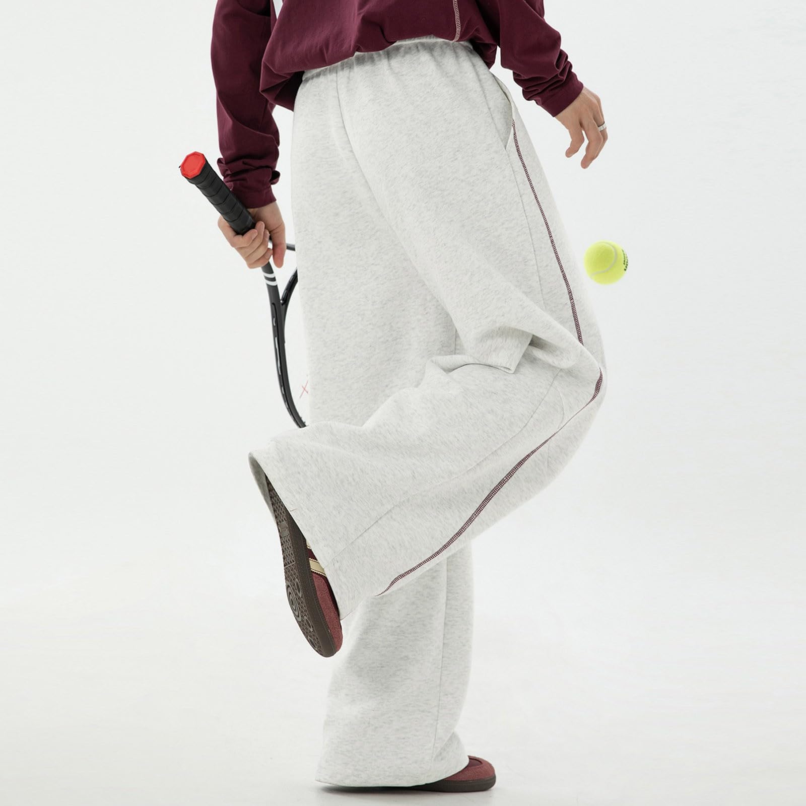 Generisch Pantaloni da uomo per il tempo libero da uomo per l'uso quotidiano. Vestibilità comoda. Design a blocchi di colore per stile. Pantaloni versatili e larghi con gamba dritta per gite casual e