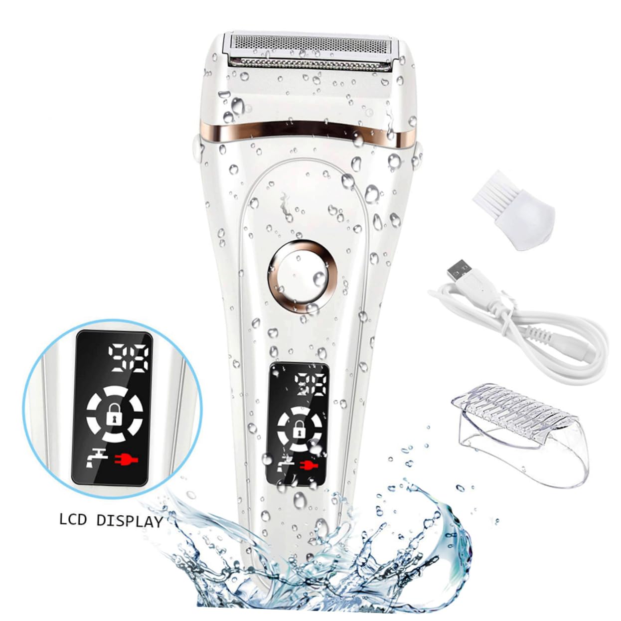 Epilatore Elettrico Donna Batteria 600mah, Rasoio Bianco in Abs Leggero dal Design Ergonomico, la Depilazione Delicata del Viso