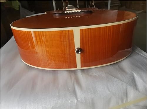 Miniatura 3 de CJWSLYT Guitarra para zurdos, guitarra eléctrica acústica de arce y llama, hecha a mano, adecuada para jugadores en todas las etapas. Guitarra