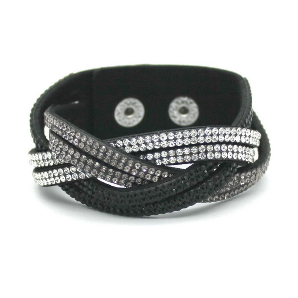 Women's Charm Distortion Bracelets Rhinestone Leather Snake Chain Bracelets Great Novelty Gifts to Girlfriend for Christmas or Birthday