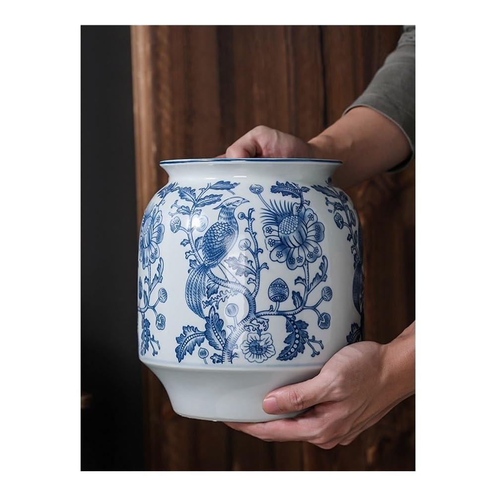 Sadzarka Doniczka ceramiczna wysokotemperaturowa z niebiesko-białej porcelany