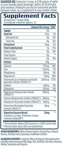 Miniatura 10 de VMI Sports ProtoLyte Proteína aislada de suero en polvo  Proteína de suero baja en calorías en polvo para perder peso  Proteína en polvo para