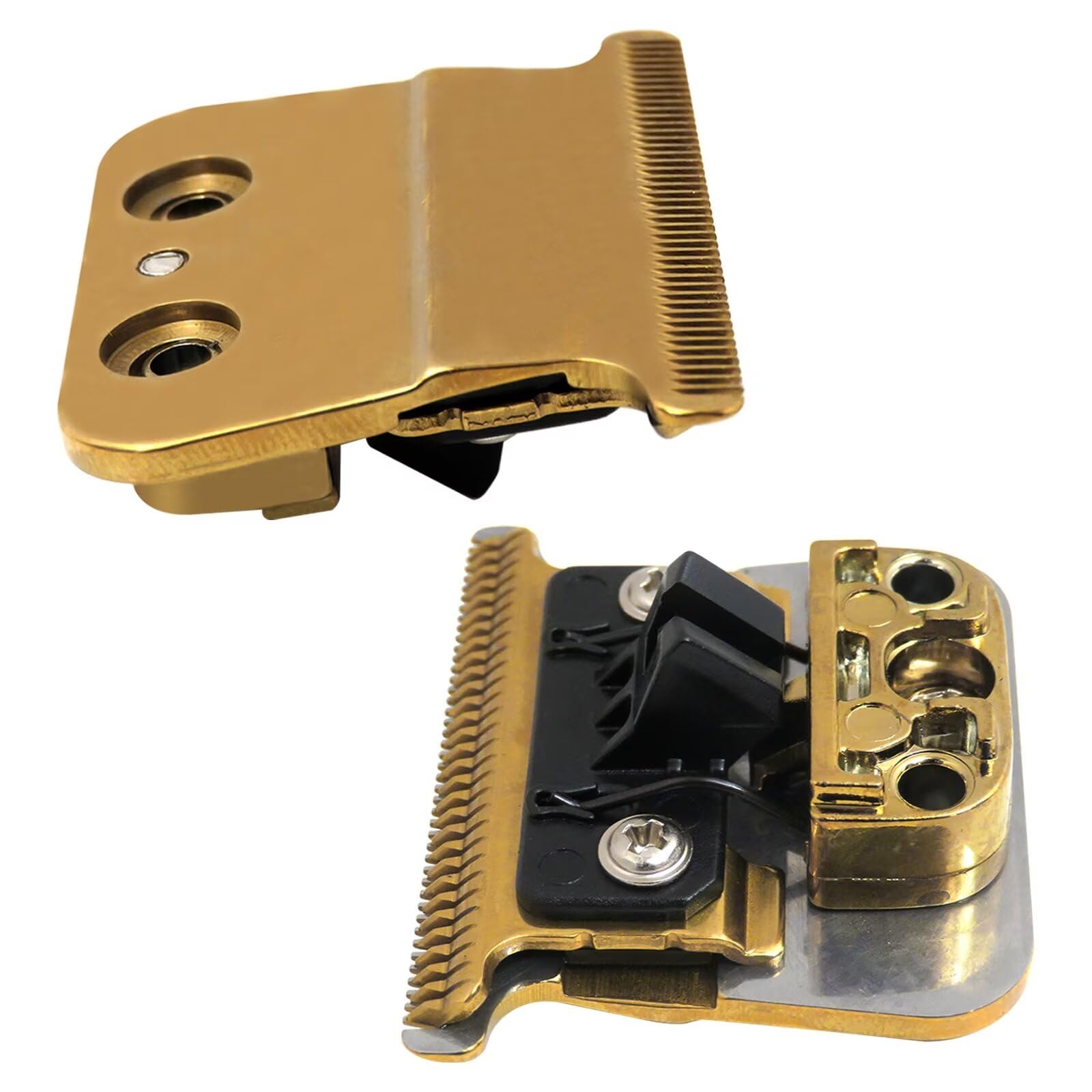 LINGSEE 2025 Updated 707Z Replacement Blade Compatible for FX787 & FX726 Trimmers, DLC Replacement Blades with 4 Guards Set Compatible for Trimmer Blades - Gold