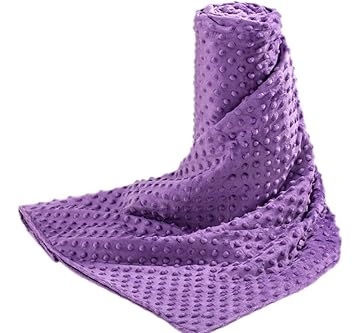 Acdyion Weighted Blankets Removable Duvet Cover for Adults Queen Size (60"x80"),Heavy Blanket Duvet Cover with Soft and Comfort Minky with 12 Ties,Machine Washable Soft Weighted Blanket Cover (Purple)