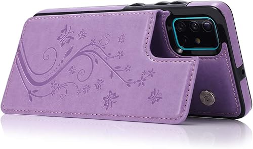 Vista 19 de Funda de teléfono para Samsung Galaxy A51 4G con protector de pantalla de vidrio templado, tarjetero con soporte para tarjetero, soporte para celda