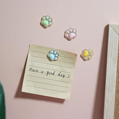 Miniatura 2 de KEYDUACU 20 imanes de nevera 3D con huella de gato, imán magnético fuerte decorativo para nevera para cocina, oficina, pizarra blanca, gabinete de