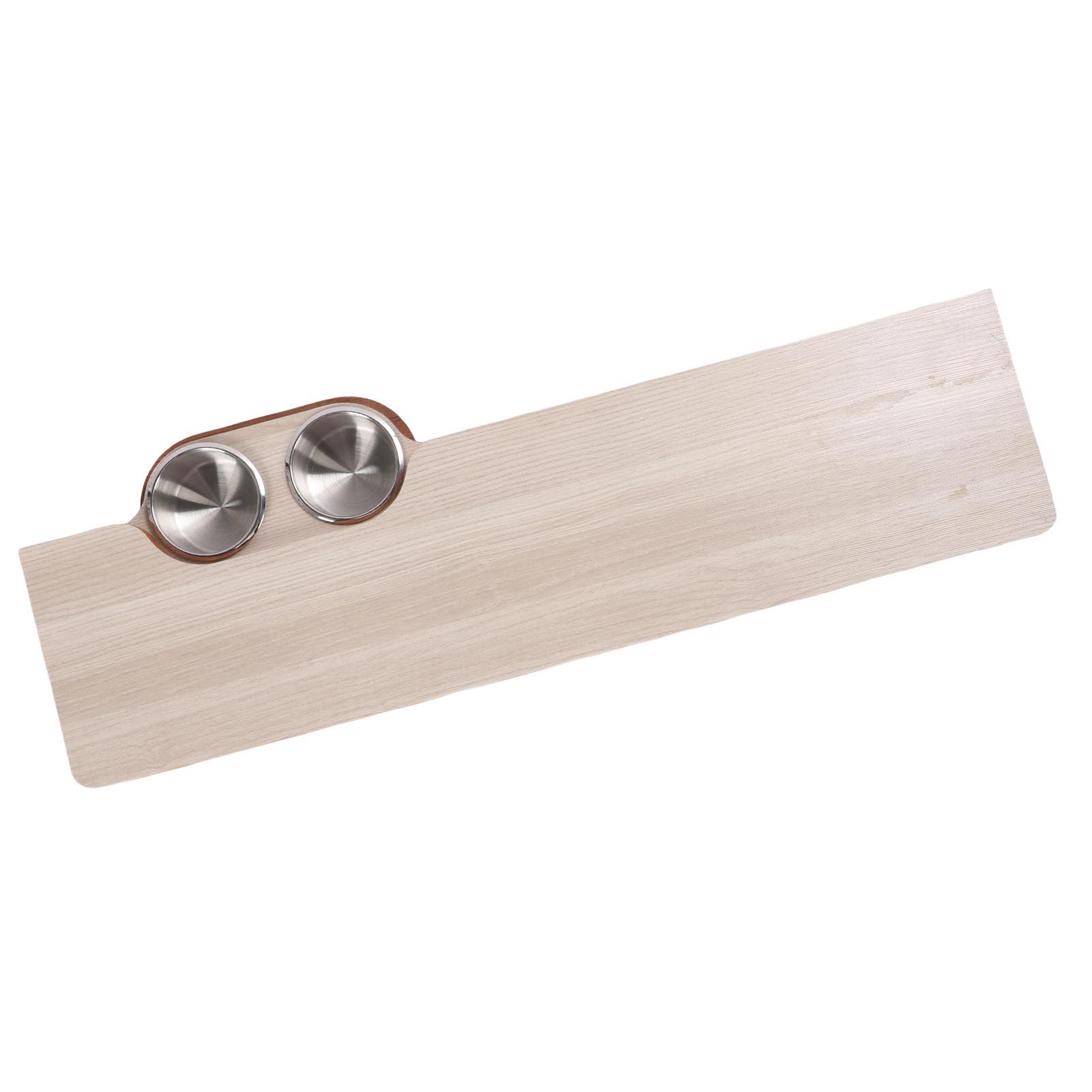 Tbest Klappbare Wohnmobil-Tischplatte, 80 X 39 cm, Massivholz, mit 2 Getränkehaltern für Arbeiten Am Yachtdeck (Holzfarbe)