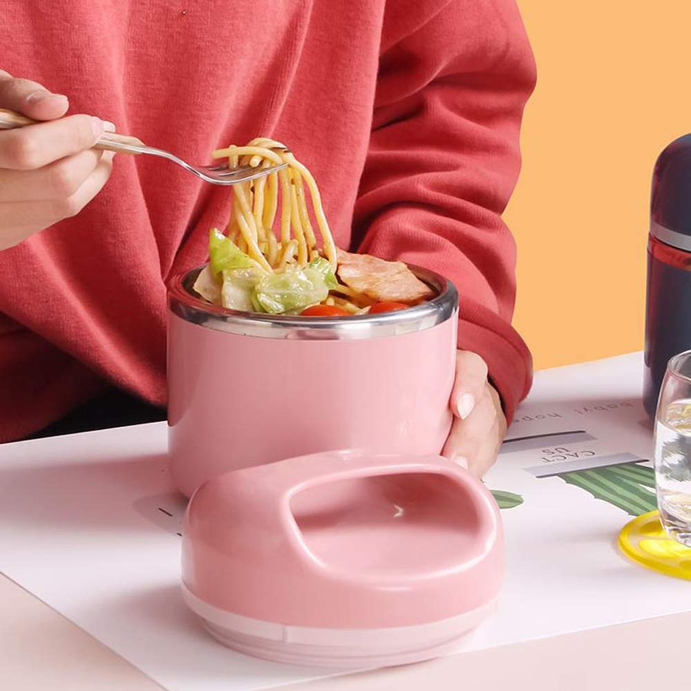 REYG Fiambrera Apilable de Acero Inoxidable a Prueba de Fugas con Bolsa y Juego de Cubiertos Reutilizables Recipiente Térmico de Almacenamiento de Alimentos,Green