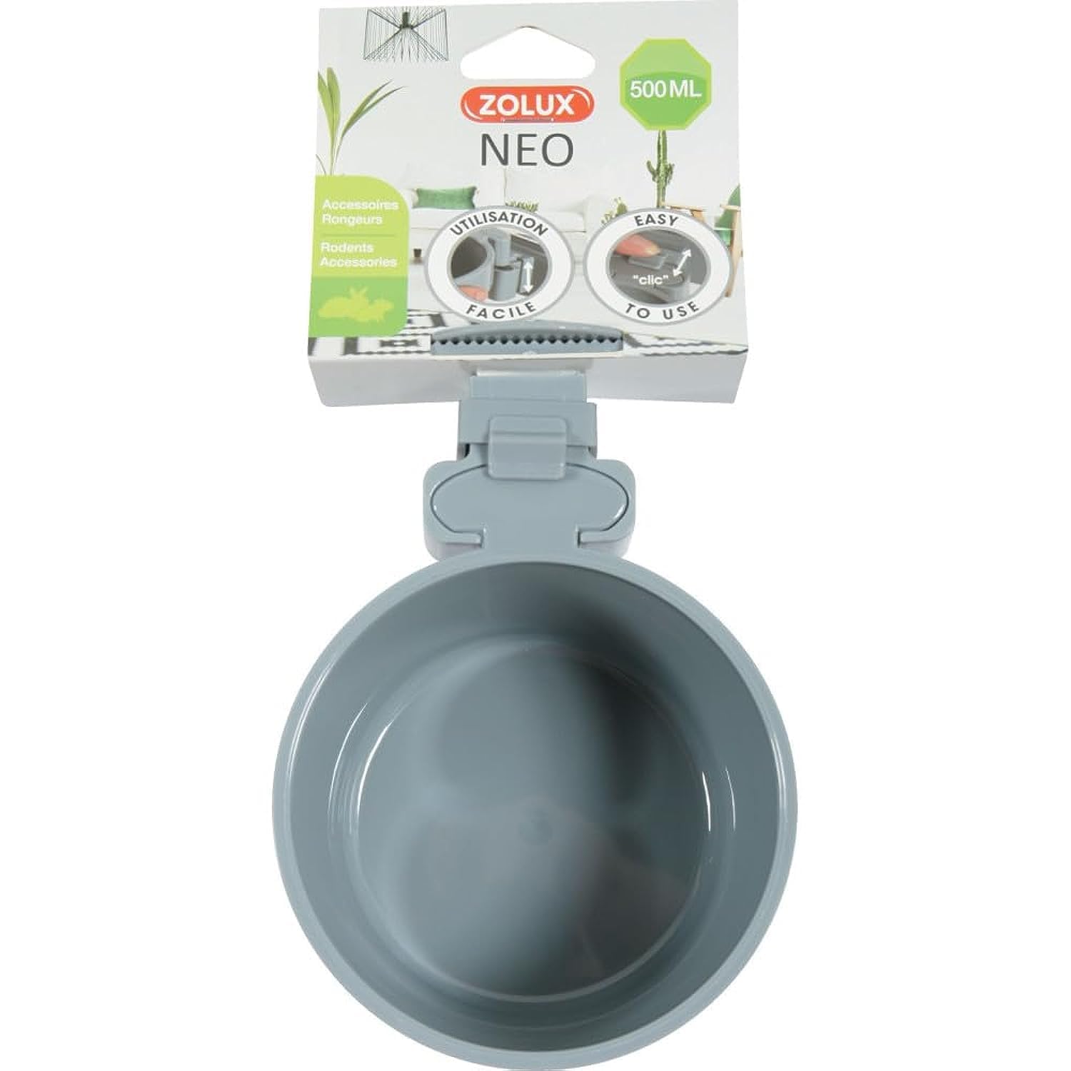 Zolux MANGEOERE PLASTICA NEO 500ML GRIGIO