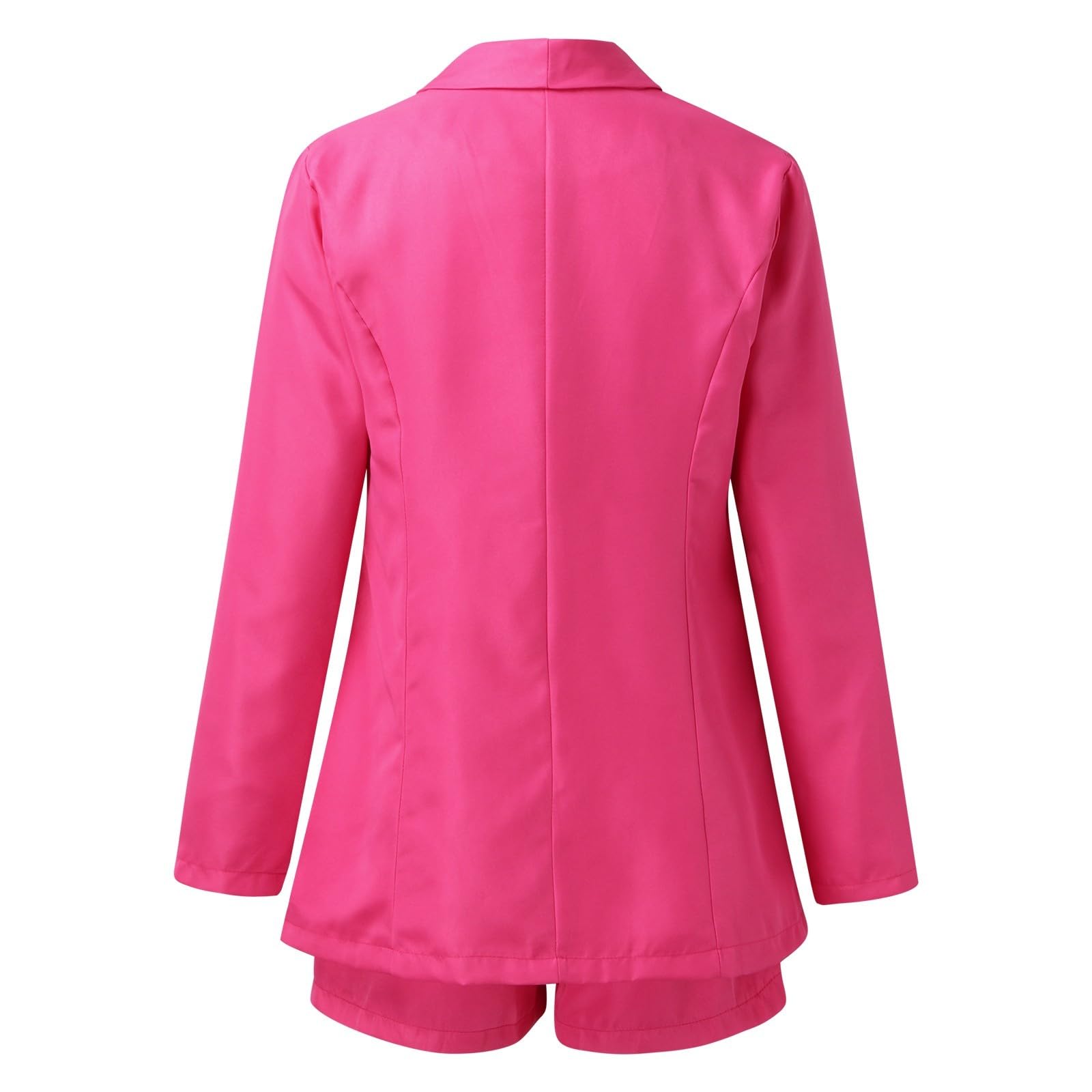 Elegante set estivo da donna da 4 pezzi, con cappotto a maniche lunghe, pantaloni corti e top per festa di nozze