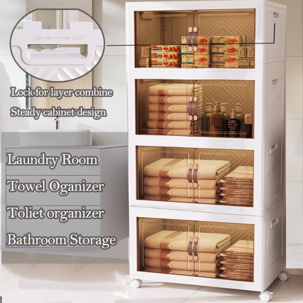 MRPAPA 4 Pack 21 Gallon large Closet Organizers And Stackable