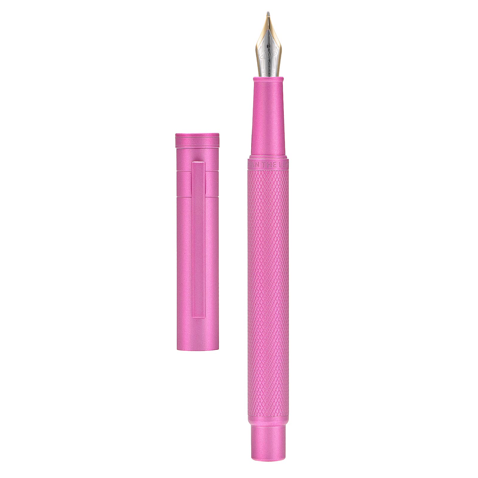 Hongdian 1851 Pink Forest Fountain Pen Blade Nib Classic Design Calligraphy Pen with Converter and Metal Pen Case Set