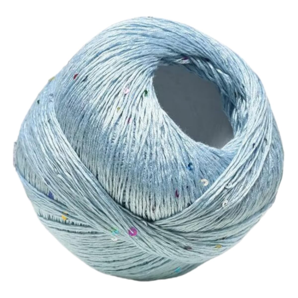 Acrylic Glitter Knitting Yarn, 100g Shiny Yarn for Crochet and DIY Sweater, Scarf and Accessory Creations (A02)
