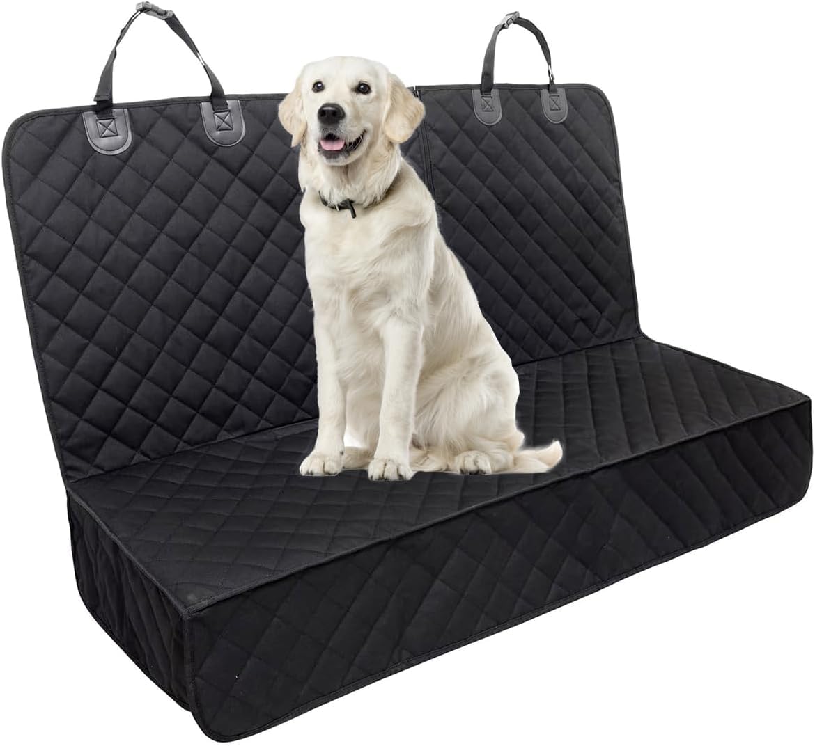 Dog Car Seat Cover For Back Seat - Waterproof Pet Seat Protector, Nonslip, 48x52 Inch Universal Fit