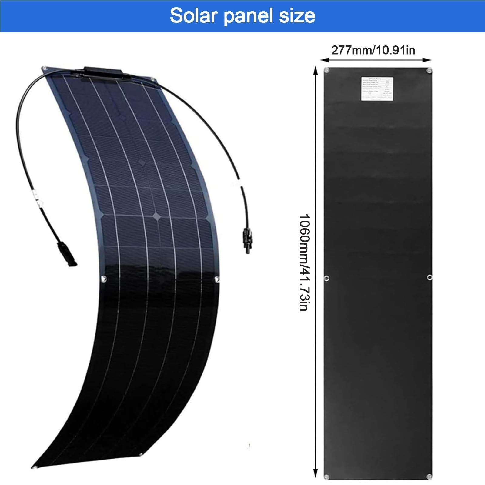 400W 600W 800W 1200W Flexible Solar Panel, Ultra Lightweight 24V RV Solar Panel Kit, IP67 Waterproof Solar Panels for RV Van Offgrid Living Boat(400W)