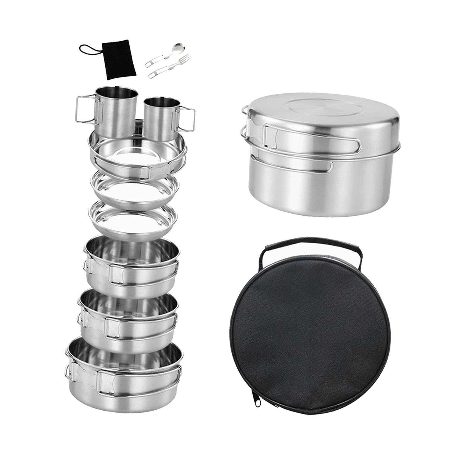 RNXRZANK Camping Cookware Mess Kit Tableware Camping Bowls for Outdoor Dinner Indoor