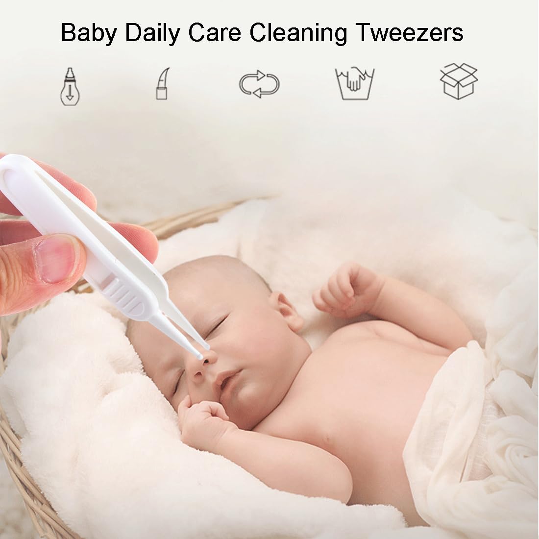 Pinzette Naso Per Bambini WeddHuis - 4 Pezzi Con Testa Tonda E Custodia - Foto 13